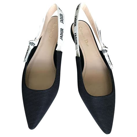 dior cloth ballet flats|Dior ballerina flats.